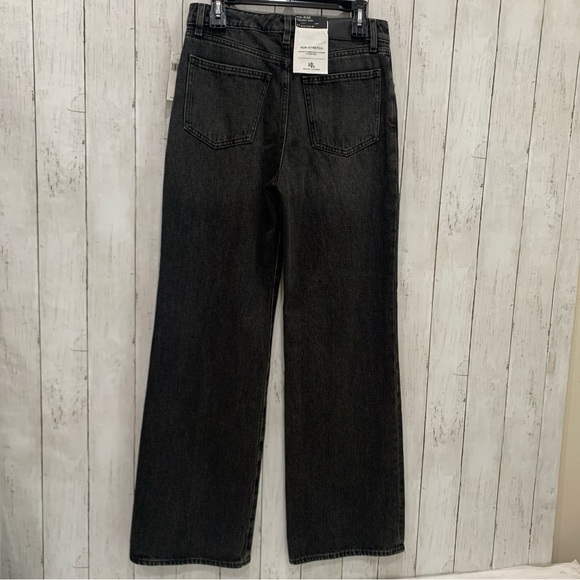 Lauren Ralph Lauren Wide Leg Mid Rise Non Stretch Jeans Creased Easy W27 Size 4 - Picture 8 of 15
